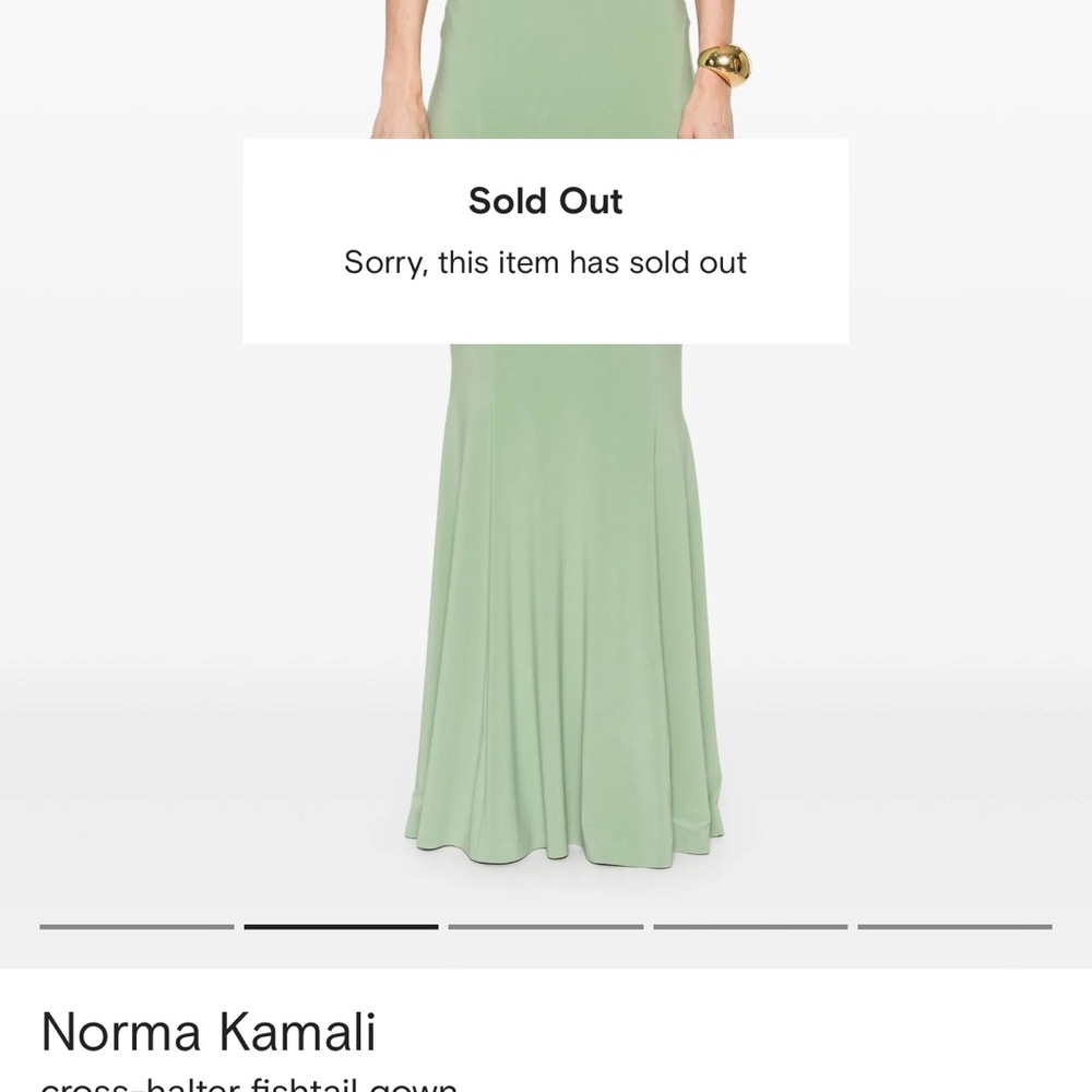 Norma Kamali RARE sold out color cross halter dress  Green Backless Dress - Picture 7 of 7